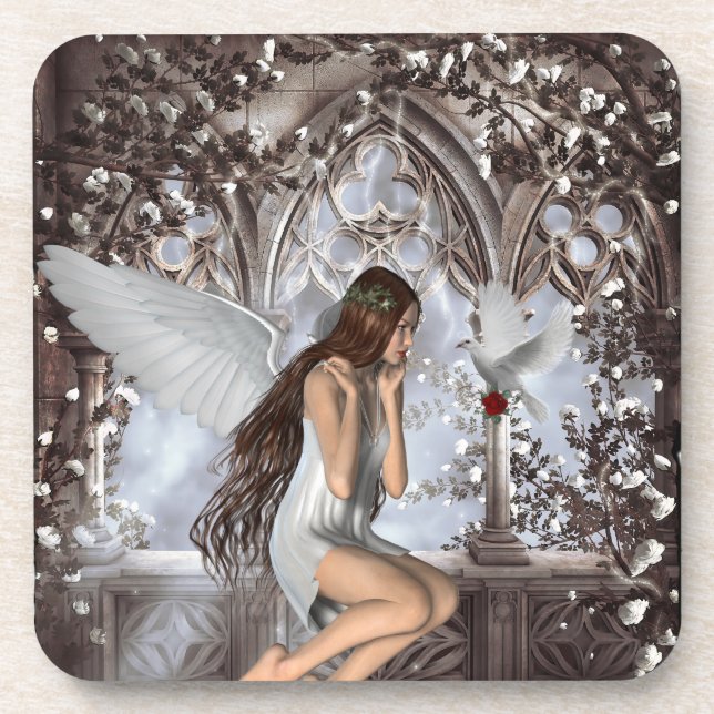Angel and Her Dove Coaster (Front)