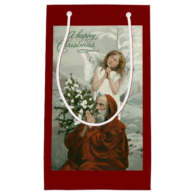 Angel And Santa Gift Bag (Front)
