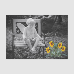 Angel and Sunflowers Tissue Paper