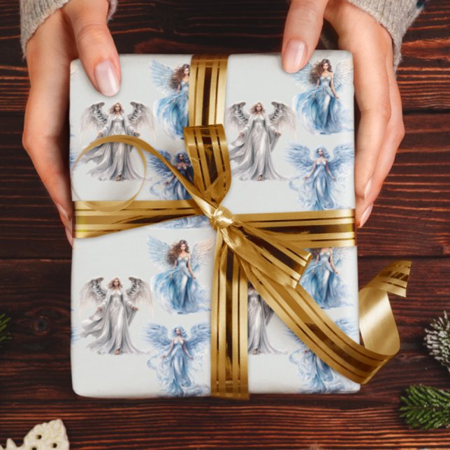 Angel Angelic Christmas Winter Holiday Wrapping Paper (Creator Uploaded)