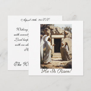 Angel Announce The Resurrection Greetings Card