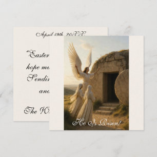  Angel Announce Women Resurrection Image Greetings Card