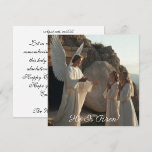 Angel Announcing Resurrection Image Greetings Card