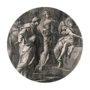 Angel Announcing The Resurrection by Jean Roullet Cutting Board