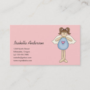Angel Antics · Angel · Blue Business Card