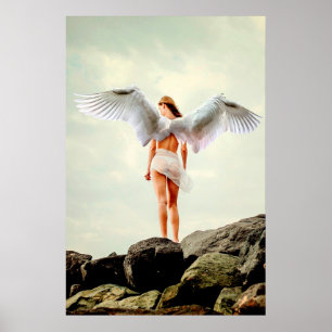Angel at the Beach Poster