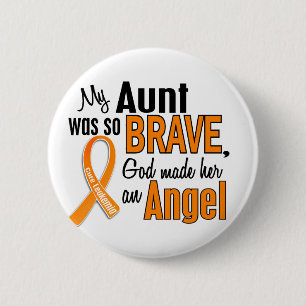 Angel Aunt Leukaemia 6 Cm Round Badge
