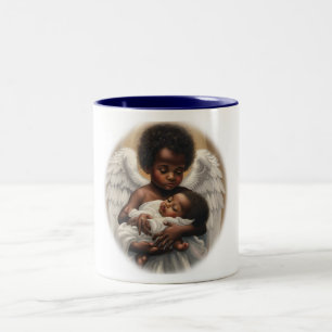 Angel babys Two-Tone coffee mug
