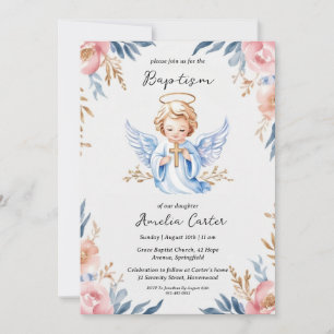 angel baptism invitations