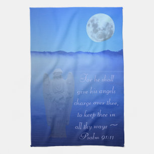 Angel Bible Quote Kitchen Towel