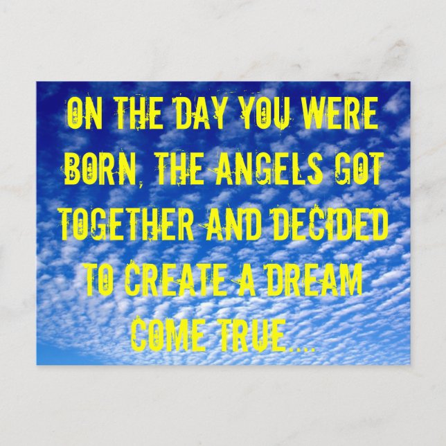 Angel Birthday Postcard (Front)