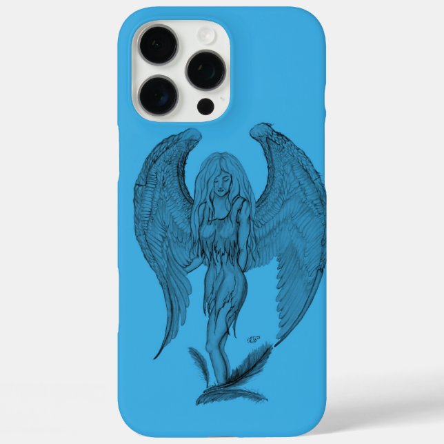 Angel black and blue design Case-Mate iPhone case (Back)