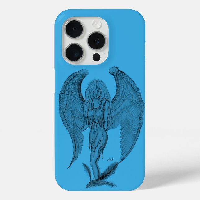 Angel black and blue design Case-Mate iPhone case (Back)