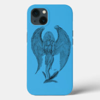 Angel black and blue design