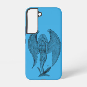 Angel black and blue design samsung galaxy case