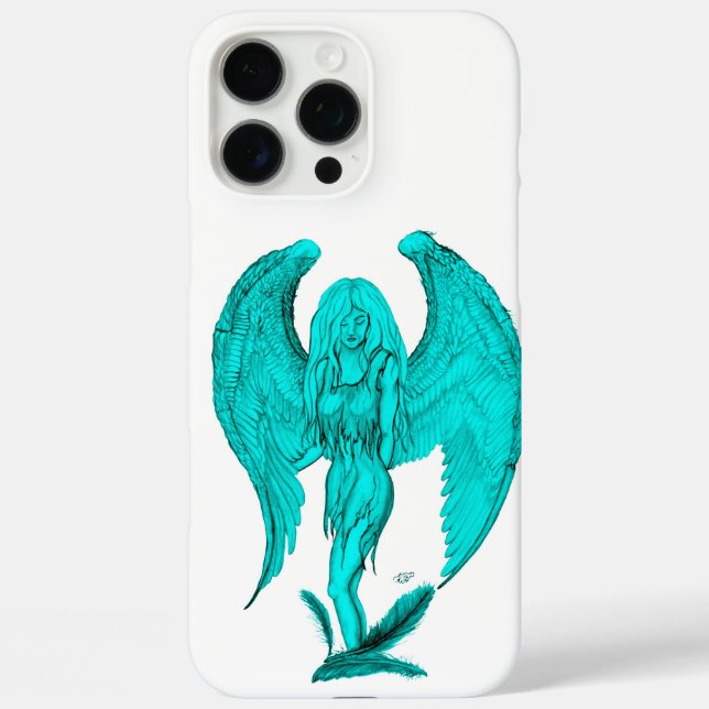 Angel , Black and Green design Case-Mate iPhone Case (Back)