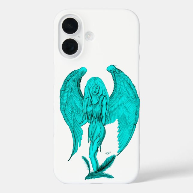 Angel , Black and Green design Case-Mate iPhone Case (Back)