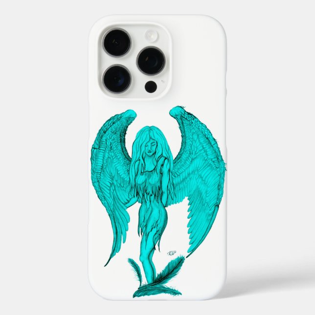 Angel , Black and Green design Case-Mate iPhone Case (Back)