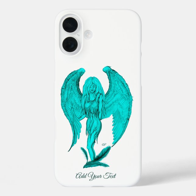 Angel , Black and Green design Case-Mate iPhone Case (Back)