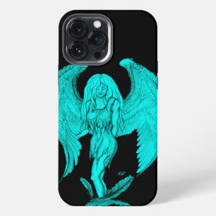 Angel , Black and Green design iPhone Case