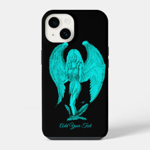 Angel , Black and Green design iPhone 14 Case
