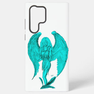 Angel , Black and Green design Samsung Galaxy Case