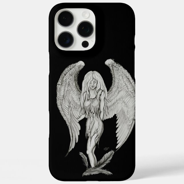 Angel - Black and White Design Case-Mate iPhone Case (Back)