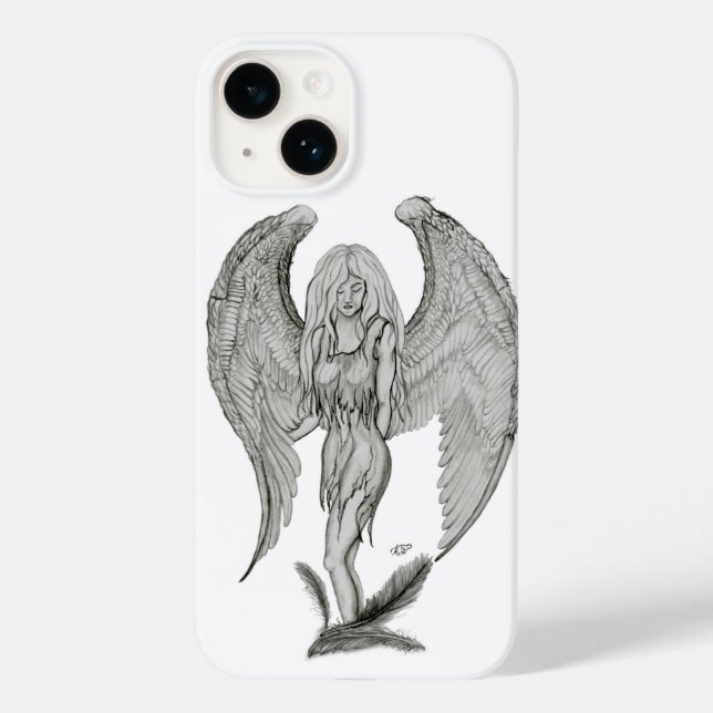 Angel - Black and White Design Case-Mate iPhone Case (Back)