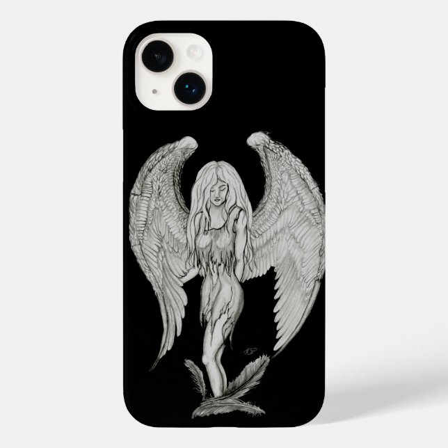 Angel - Black and White Design Case-Mate iPhone Case (Back)