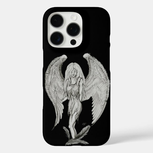Angel - Black and White Design Case-Mate iPhone Case (Back)