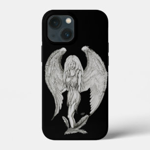 Angel - Black and white design iPhone 13 Mini Case