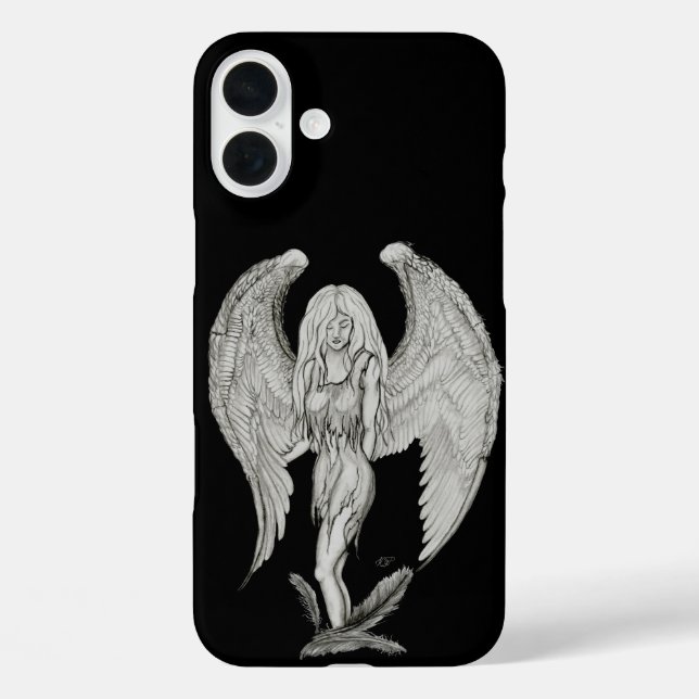 Angel - Black and White Design Case-Mate iPhone Case (Back)
