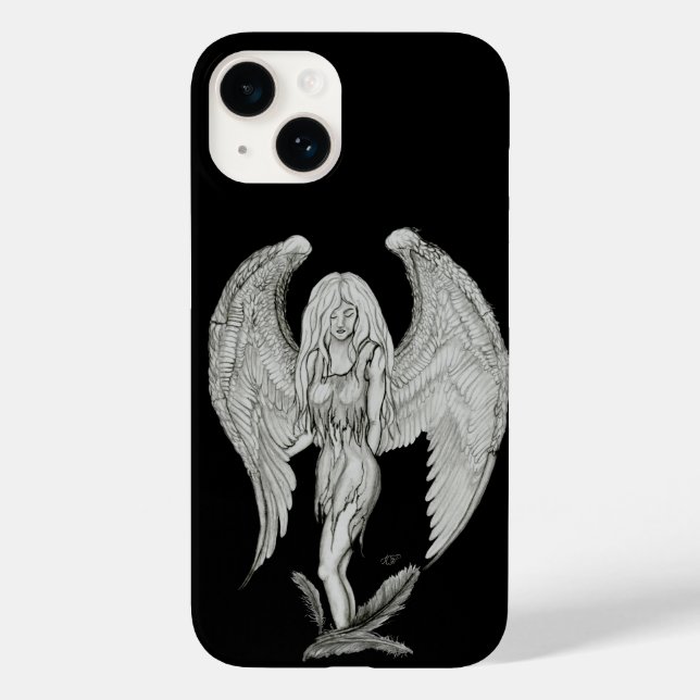 Angel - Black and White Design Case-Mate iPhone Case (Back)