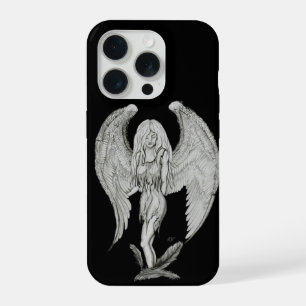 Angel - Black and White Design iPhone 15 Pro Case