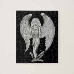 Angel black and white design jigsaw puzzle