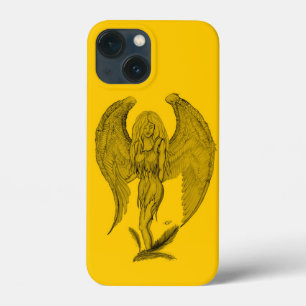 Angel - black and yellow design iPhone 13 mini case