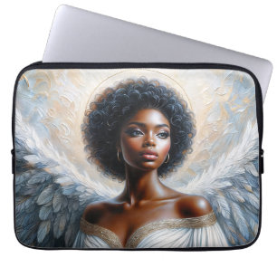 Angel Black Woman With Halo Laptop Sleeve