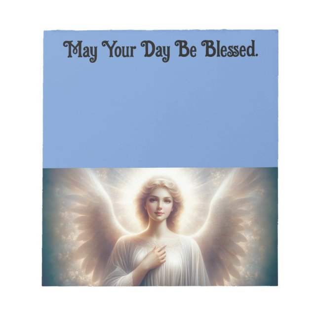 Angel Blessed Day Notepad (Front)