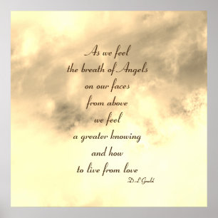 Angel blessing poem art poster