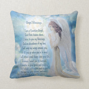 Angel Blessings Guardian Angel with Poem Cushion