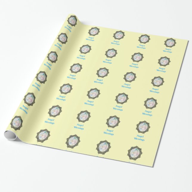 Angel blessings wrapping paper (Unrolled)