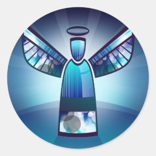 Angel: Blue Angel Classic Round Sticker