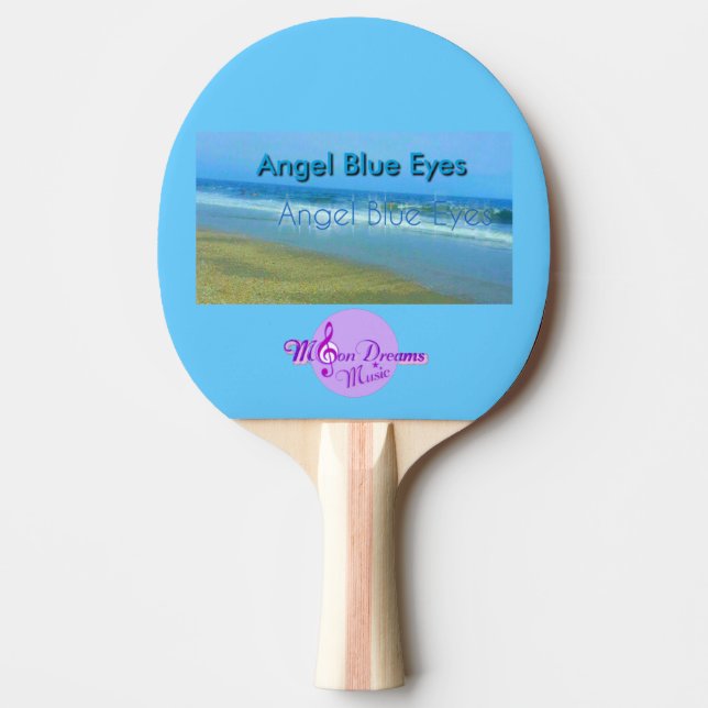Angel Blue Eyes Ping Pong Paddle (Front)