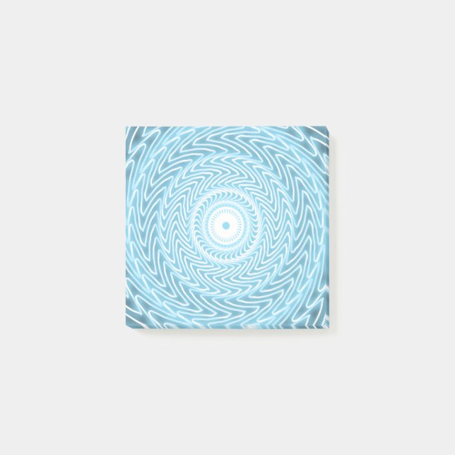 Angel blue teal swirl pattern post-it notes (Front)