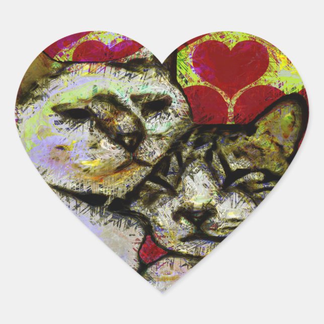 ANGEL & BO LOVE HEART STICKER (Front)
