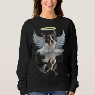 Angel Boston Terrier Shadow Under Water Devil Bost Sweatshirt