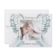 Angel boy birth announcement 