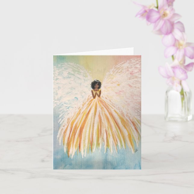Angel Bright Blank Card (Orchid)