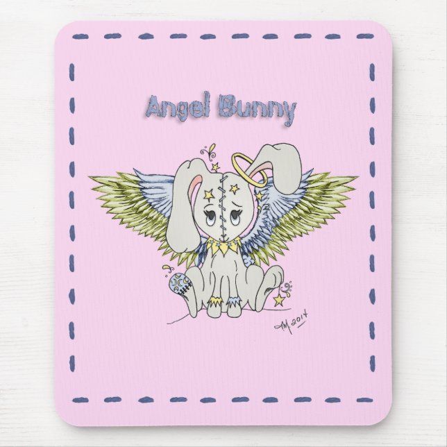 Angel Bunny Mouse Pad (Front)