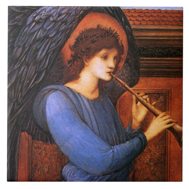 Angel Burne-Jones Christmas Art Tile or Trivet (Front)